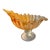 Vintage Glass Arte Glass Pedestal Bowl Murano Style For Sale
