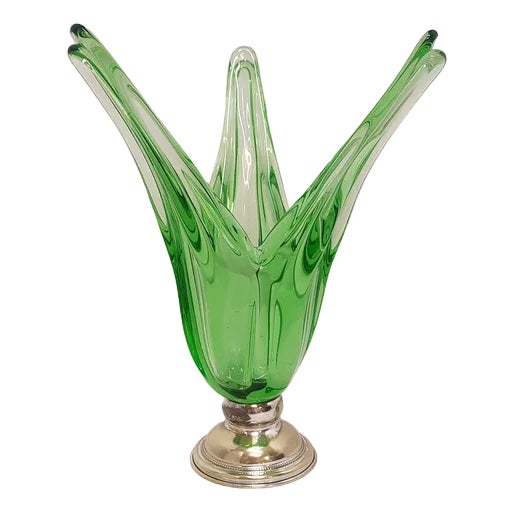 Brass and Crystal Centrepiece, 1960s For Sale