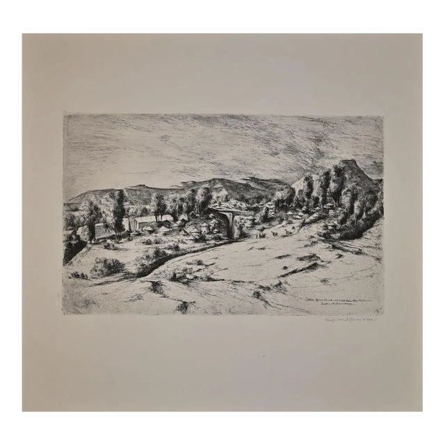 Lino Bianchi Barriviera, Lalibela, Biet Gabriel, Etching, 1942 For Sale