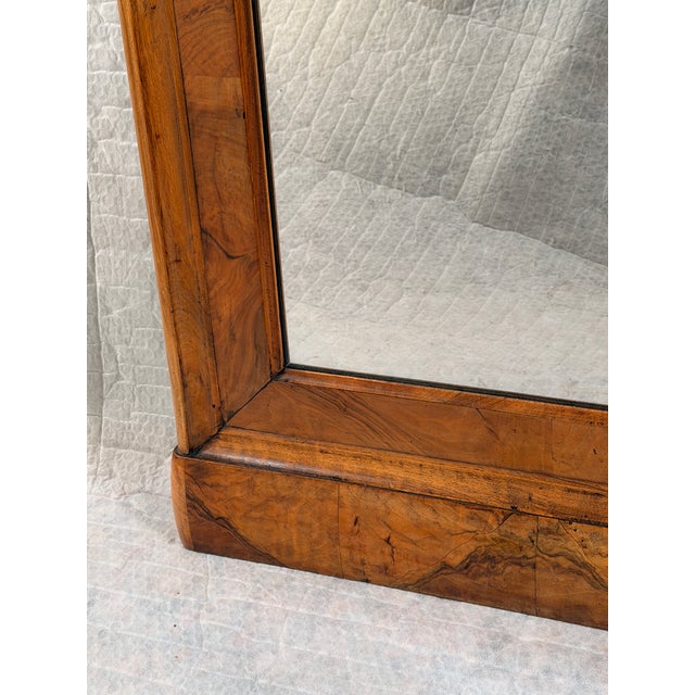 Early 19th Century Biedermeier Walnut Mirror, South Germany 1820 For Sale - Image 5 of 10