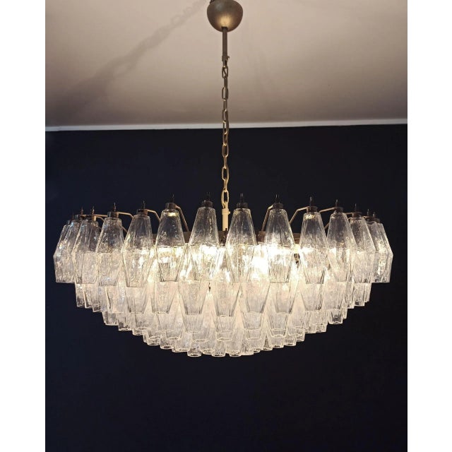 Murano Murano Glass 185 Transparent Glass Chandelier For Sale - Image 4 of 11