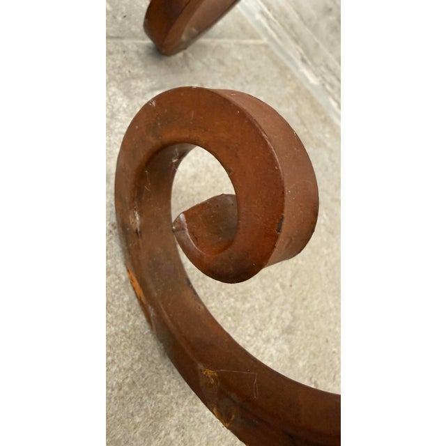 Vintage Rustic Wrought Iron Spanish Revival Style Candle Holders Converted to Table Lamps, Circa 1980s- A Pair For Sale - Image 10 of 12