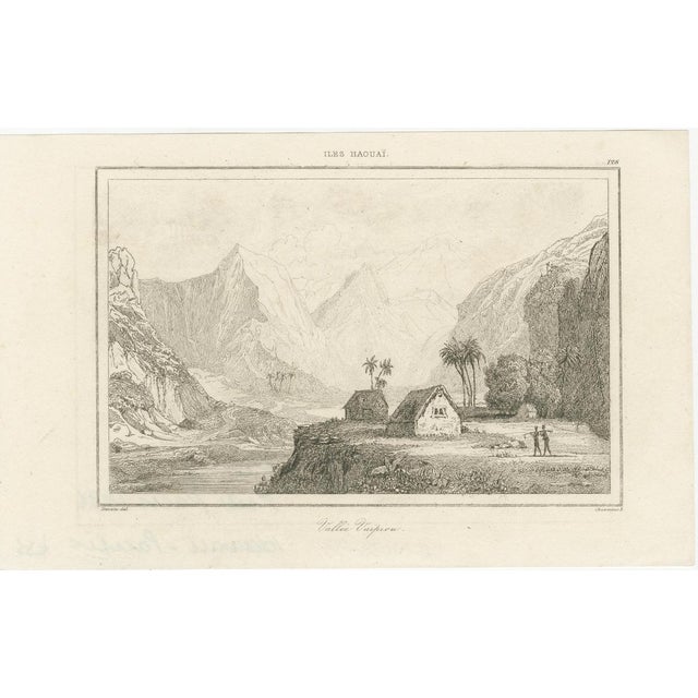 Mid 19th Century Renzi, Hawaiian Volcanoes and Valleys Voyage, 1836, Paper Engraving, Set of 3 For Sale - Image 5 of 9