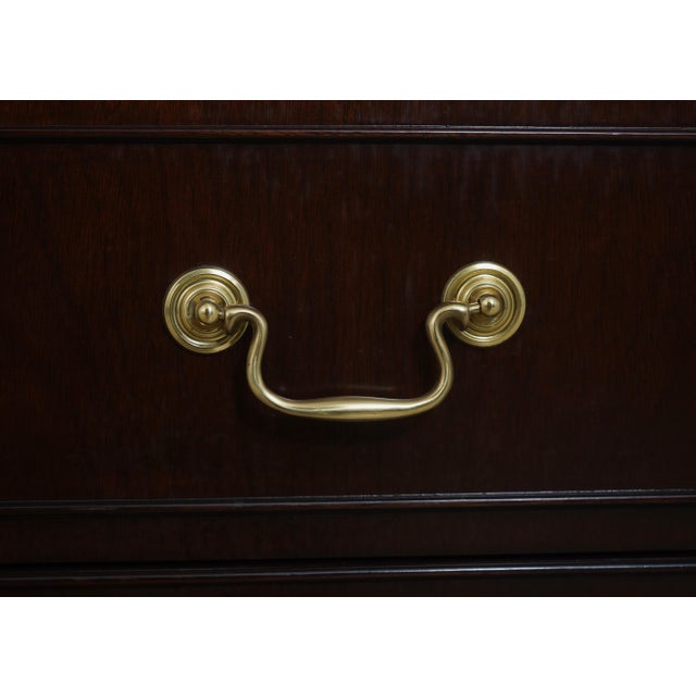Brown 1980s Councill Craftsmen Attributed Mahogany Kneehole File Credenza For Sale - Image 8 of 16