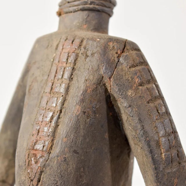 African Early 20th Century Chamba Male Figure on Custom Base Nigeria For Sale - Image 3 of 11