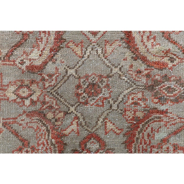 Gray Turkish Ghiordes Rug 10'5" × 13'7" For Sale - Image 8 of 8