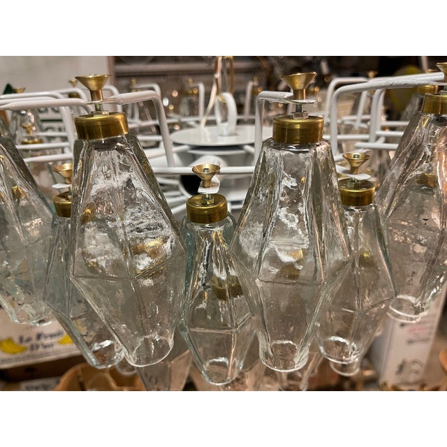 Murano Glass Polygon Chandelier, 1980s For Sale - Image 12 of 14