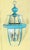 Turquoise Large Vintage Solid Brass Hanging Lantern/Light Fixture-24”High X 14”.5 Wide For Sale - Image 8 of 16