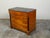French 1930s Empire Style Walnut Commode with Grey Marble Top and Black Columns For Sale In Atlanta - Image 6 of 12
