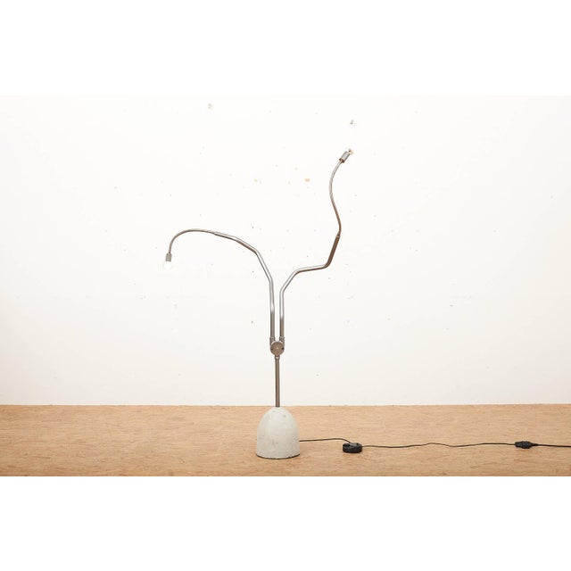 Tree Tops Light Floor Lamp with Concrete Base Dark Grey Metal Stem by Ron Arad for Barton, 1983 For Sale - Image 13 of 13