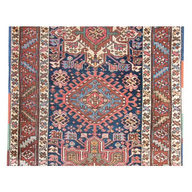 Early 20th Century Persian Heriz Rug For Sale - Image 12 of 18