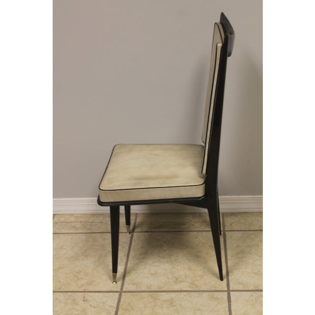 1950s 1950's French Art Deco Style Dining Chairs Set of 4 For Sale - Image 5 of 10