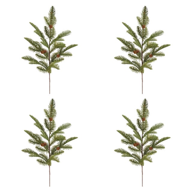 Rustic Pine with Pinecones Spray (Set of 4) For Sale - Image 3 of 3