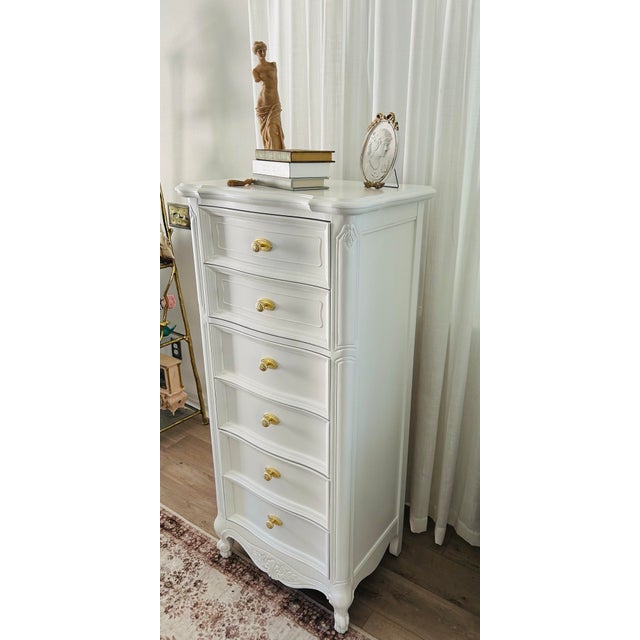 Vintage French Provincial White Lingerie Chest by Lexington Furniture For Sale In Jacksonville, FL - Image 6 of 10