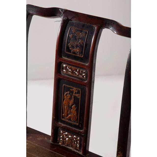 Ming Style Chinese Chair, 1890 For Sale - Image 3 of 10