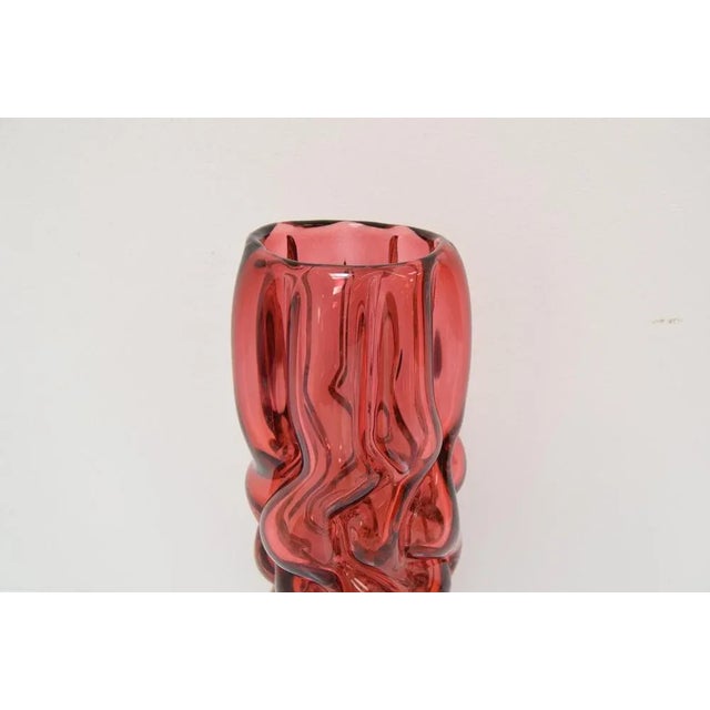Glass Vase attributed to Pavel Head for Crystalex Nový Bor, 1970s For Sale - Image 10 of 13