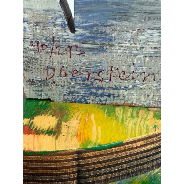 Mid-Century Modern 1990s David Gerstein Limited Edition #40/295 Painted Wood Flower Sculpture, Signed For Sale - Image 3 of 8