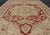 Textile Fine Turkish Oushak Rug With Centre Medallion in Light Red and Ivory For Sale - Image 7 of 12