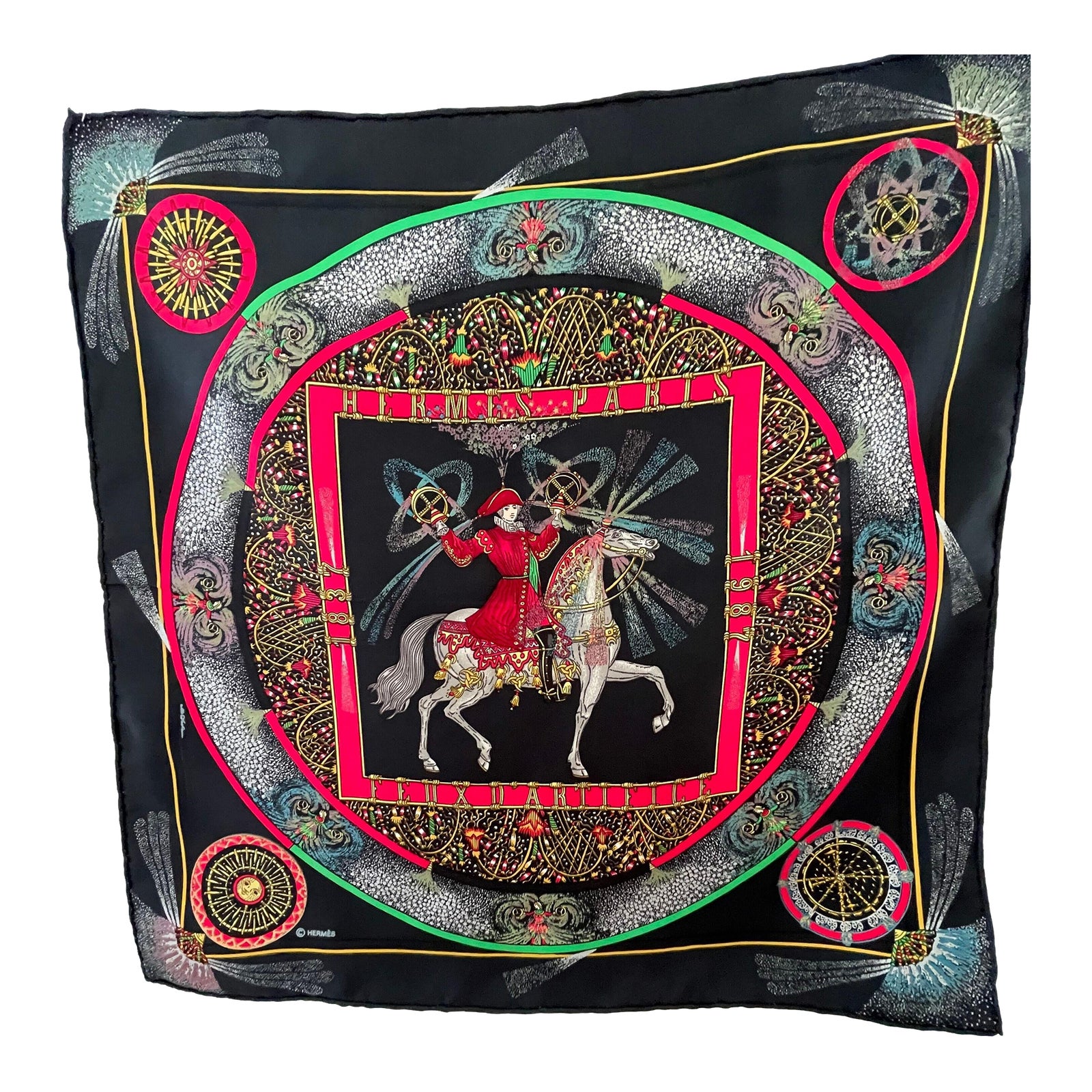 Hermes Fireworks Gavroche Silk 1999 | Chairish
