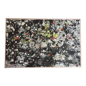 1967 Mid Century Modern Abstract Oil Painting in Original Acrylic Box Frame by Anton Lutjerink-Dartel