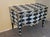 Beautiful Lacquered Beech Black and White Diamonds Rich in Bronze Ormolu Real wood Dovetailed two drawers. Dimensions :...