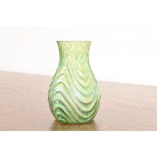 Loetz Loetz Art Nouveau Oceanik Iridescent Art Glass Vase For Sale - Image 4 of 10
