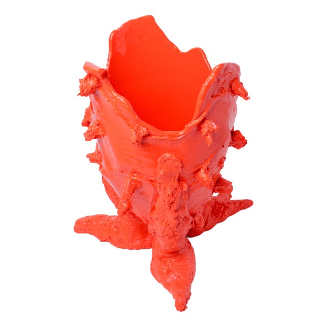 Lemon Special Vase in Matt Pastel Orange by Gaetano Pesce for Fish Design For Sale