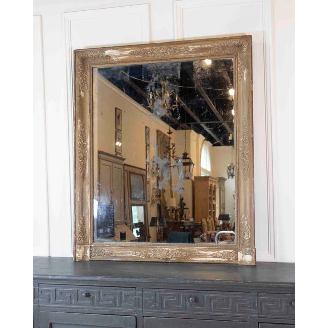 Traditional French 19th Century Empire Painted Mercury-Glass Mirror For Sale - Image 3 of 9