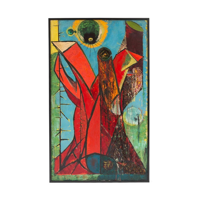 1960s Shiro Ikegawa Abstract Painting For Sale - Image 5 of 5