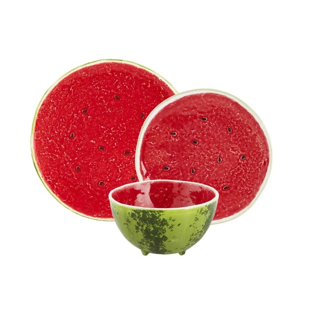 Bordallo Pinheiro Watermelon Place Setting, 3 Pieces For Sale - Image 12 of 12