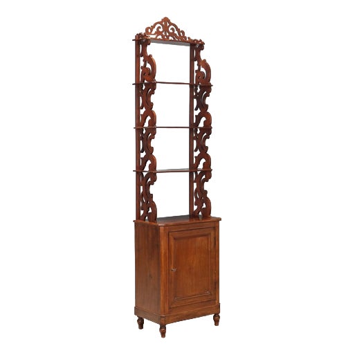 Mogano Shelf in Mahogany For Sale