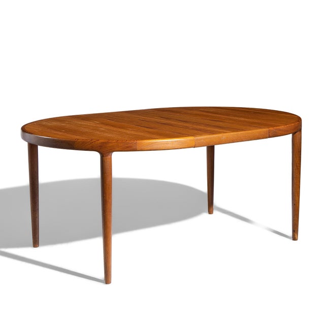 Mid Century Teak Dining Table With 2 Leaves For Sale - Image 9 of 14
