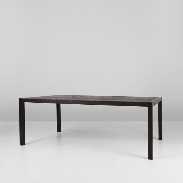 Large Vintage Dinner Table in Blackened Oak, Belgium, 1980s For Sale - Image 11 of 11