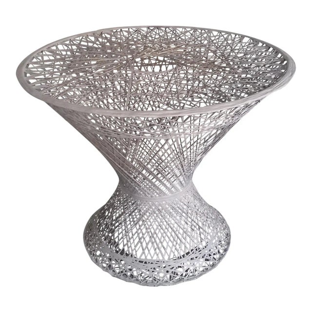 White Russel Woodard Spun Fiberglass Patio Table Base For Sale - Image 8 of 8