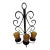 Mid-Century Metal Wall Sconce Wrought Iron Candelabra Gold Glass Globes For Sale