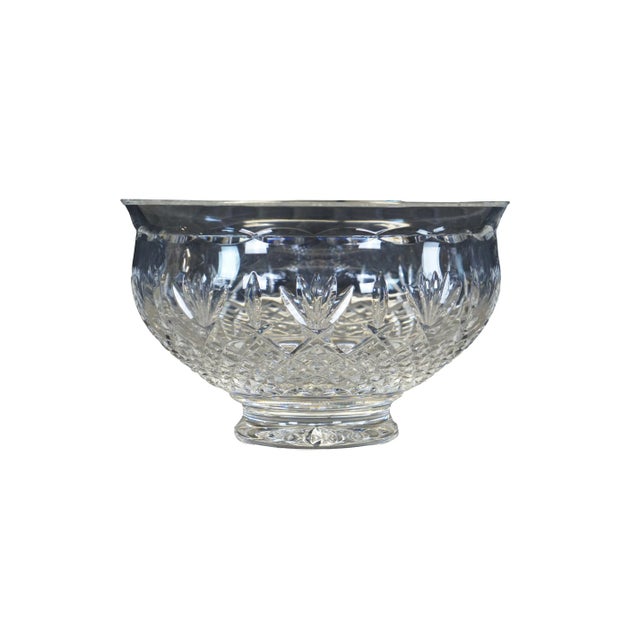Traditional Vintage Waterford Irish Lead Crystal Killarney Pedestal Bowl Centerpiece For Sale - Image 3 of 13