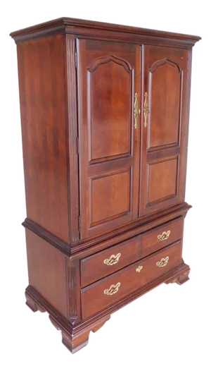 Thomasville Cherry Collection Georgian Style Fitted Interior Armoire Chest 41"w