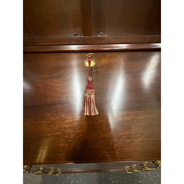 Vintage 1980’s Mahogany Secretary Desk For Sale - Image 4 of 10