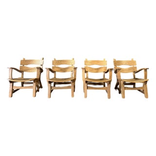 1970’s 4pcs Set Sculptural Dittman&co Brutalist Armchair For Sale