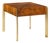 Milo Baughman Style Hekman Mid Century Burlwood and Brass Side End Table For Sale