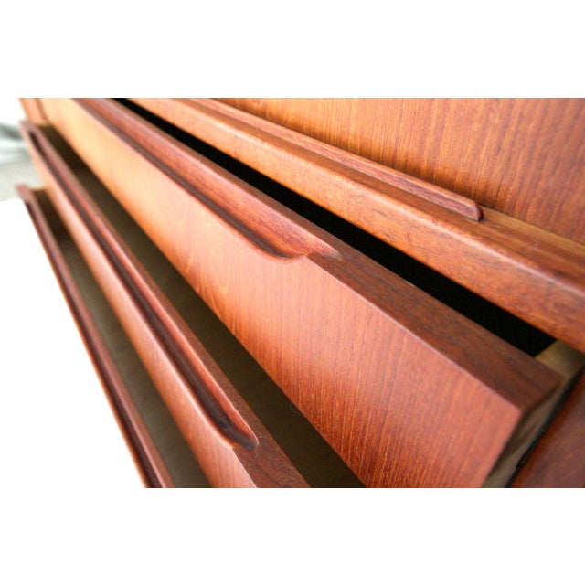 Brown Teak Highboard by Kurt Ostervig for Randers Møbelfabrik, Denmark, 1960s For Sale - Image 8 of 12