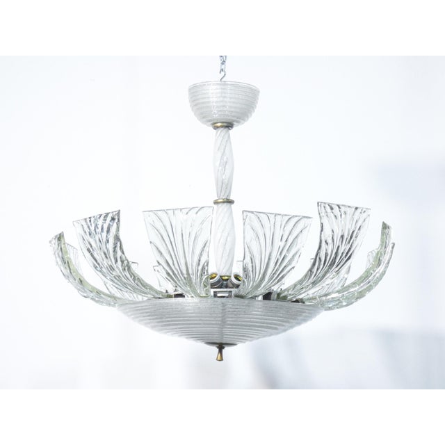 Chandelier attributed to Barovier & Toso, Murano, 1940s For Sale - Image 4 of 10