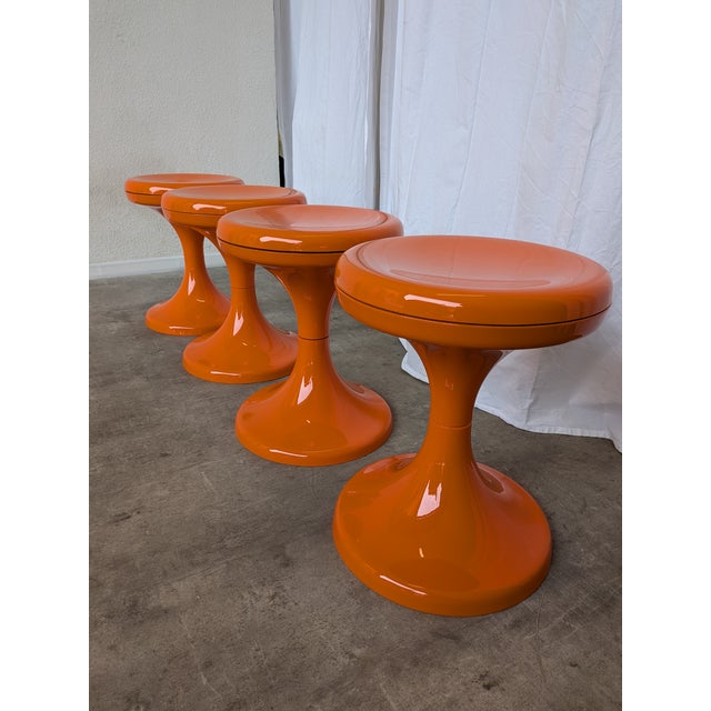 Vintage Jurček Mushroom Stools from Meblo, 1960s, Set of 4 For Sale - Image 13 of 16