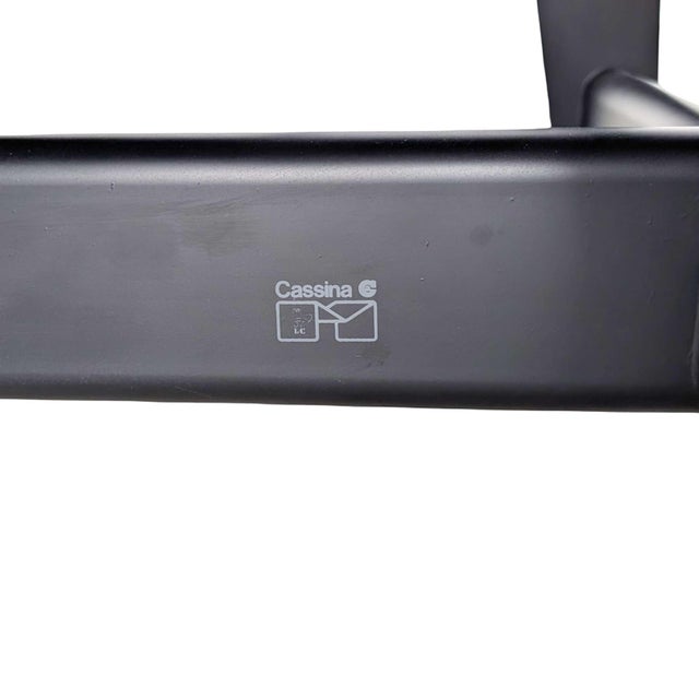 Black Leather LC4 Chaise Longue Le Corbusier for Cassina For Sale - Image 11 of 13