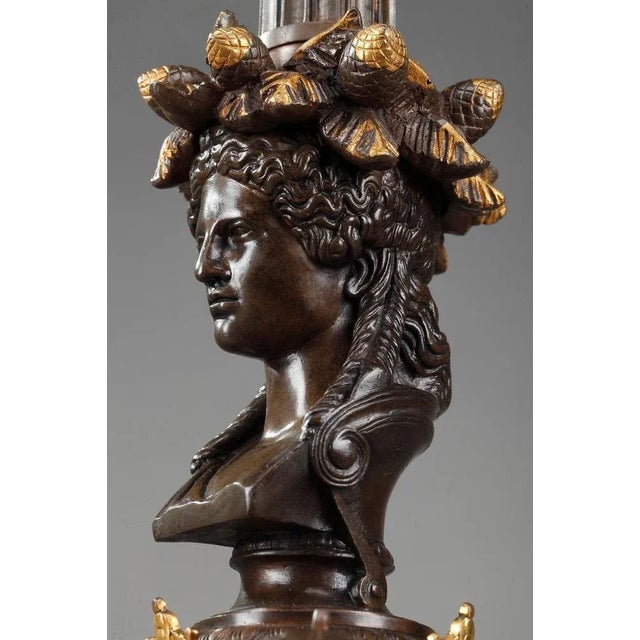 Large 19th Century Bronze Candelabra, Set of 2 For Sale - Image 13 of 18