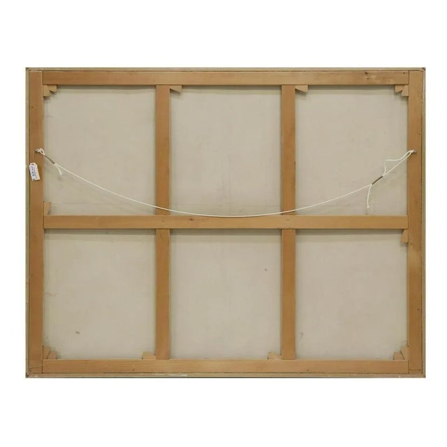 Vintage Large Balinese Painting Birds & Lotus Flowers For Sale - Image 4 of 5