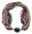 1980s Statement Torsade Necklace Jay Feinberg (Jay Strongwater) Pink Purple Rhinestone Clasp For Sale