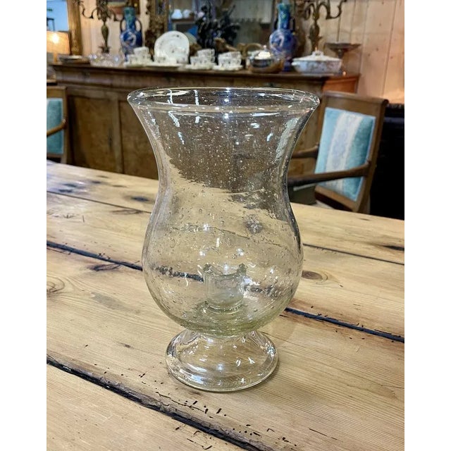 Glass Large Blown Glass Candleholder from Biot For Sale - Image 7 of 7