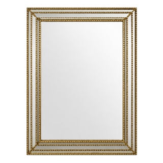 Brass and Beveled Glass Wall Mirror, 1930s For Sale