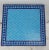 Moroccan 24" Square Mosaic Table Fish Style in Turquoise and Blue For Sale - Image 3 of 7